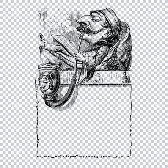Vintage Marketing / Advertising Illustration with Banner Space for Text / Logo No.27