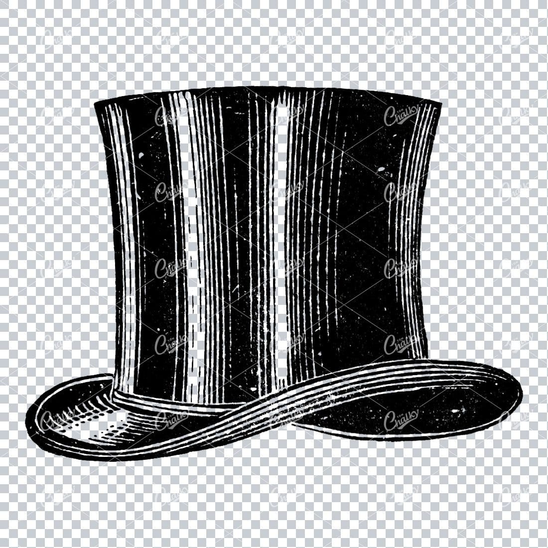 Vintage Fashion Illustration - Tophat No.1
