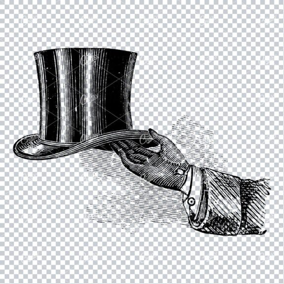 Vintage Fashion Illustration - Tophat No.3