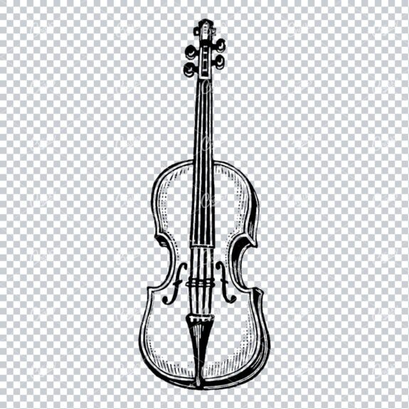 Old Music Instrument Illustration - Violin