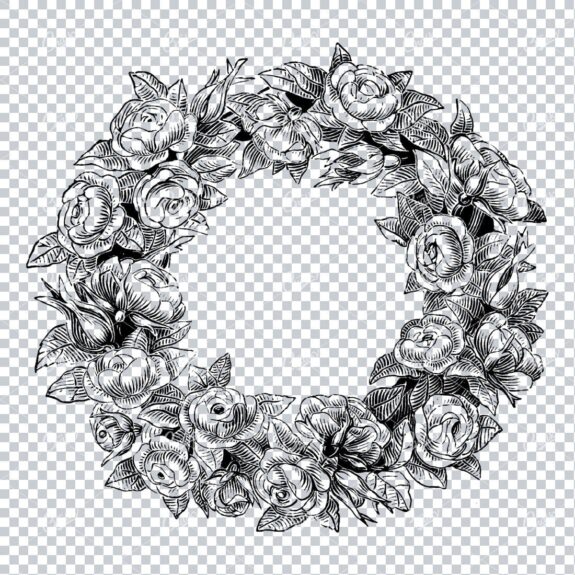 Floral Wreath Illustration No.1