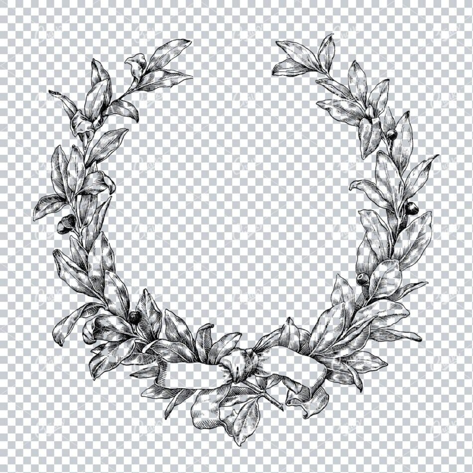 Floral Wreath Illustration No.4