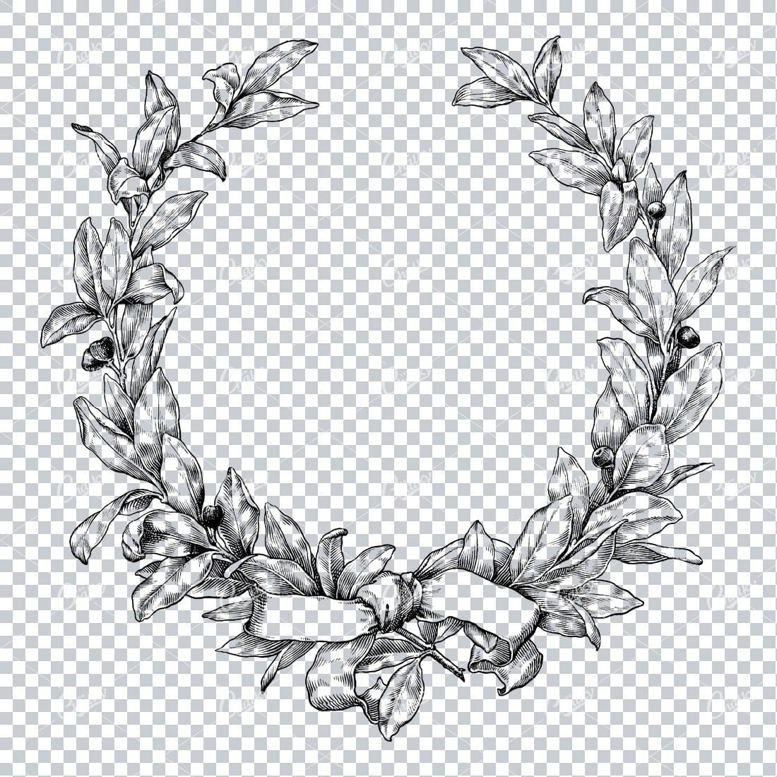 Floral Wreath Illustration No.11