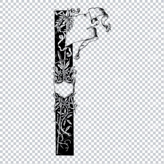Banner Design Element with Flags and Swords