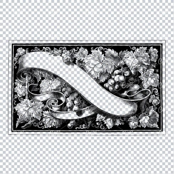 Vintage Wine Marketing / Advertising Illustration with Banner Space for Text / Logo No.4