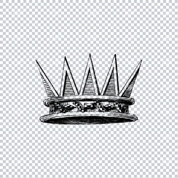 Antique Heraldry Illustration of a Crown No.1