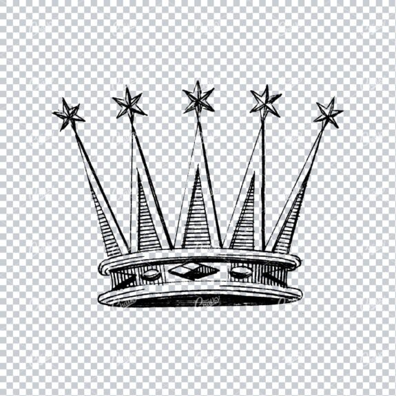 Antique Heraldry Illustration of a Crown No.2