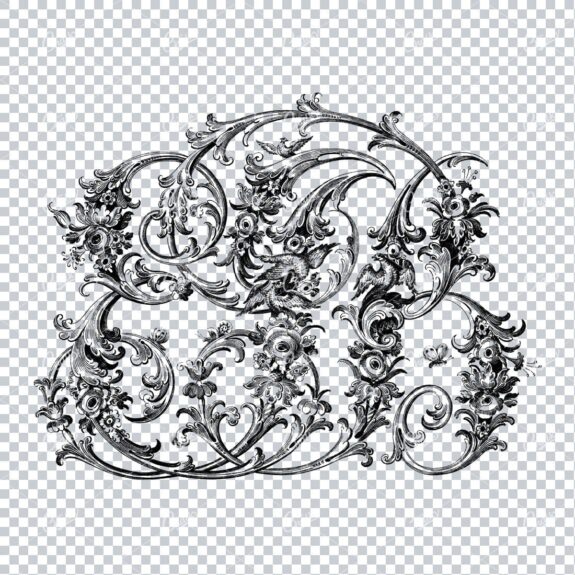 Decorative Floral / Bird Monogram Design