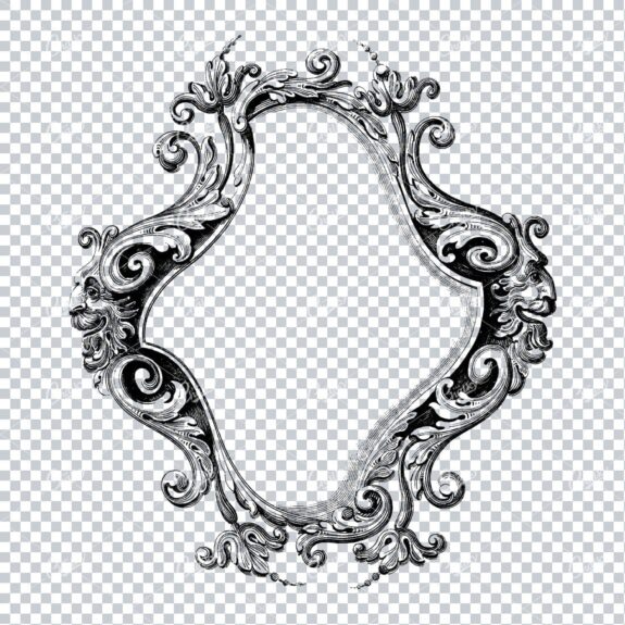 Decorative Frame / Shield / Border Design Made with Flourishes No.2