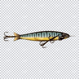Angling Fishing Phantom Minnow Bait Illustration