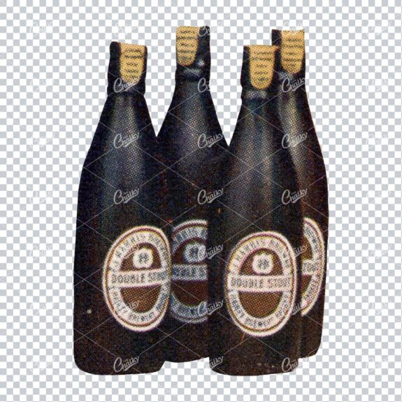 Vintage Photograph of Four Bottles of Bear