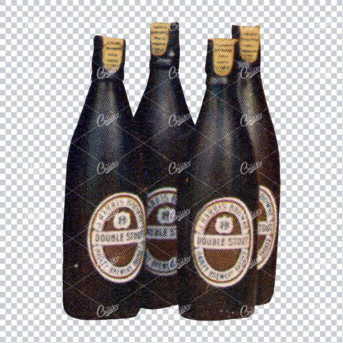 Vintage Photograph of Four Bottles of Bear