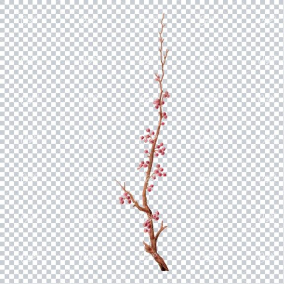 Decorative Floral / Botanical Vintage Colored Illustration No.23