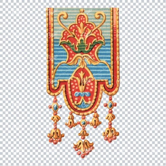Colorful Illustration of a Decorated Banner / Ribbon