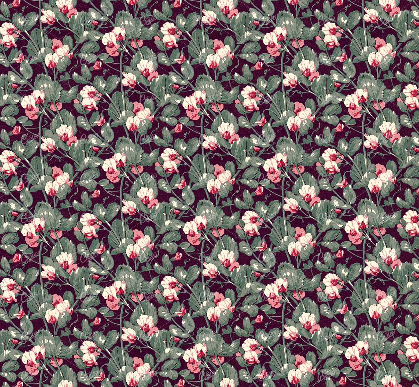 Vintage Floral Pattern Background - Botanical Pattern No.2