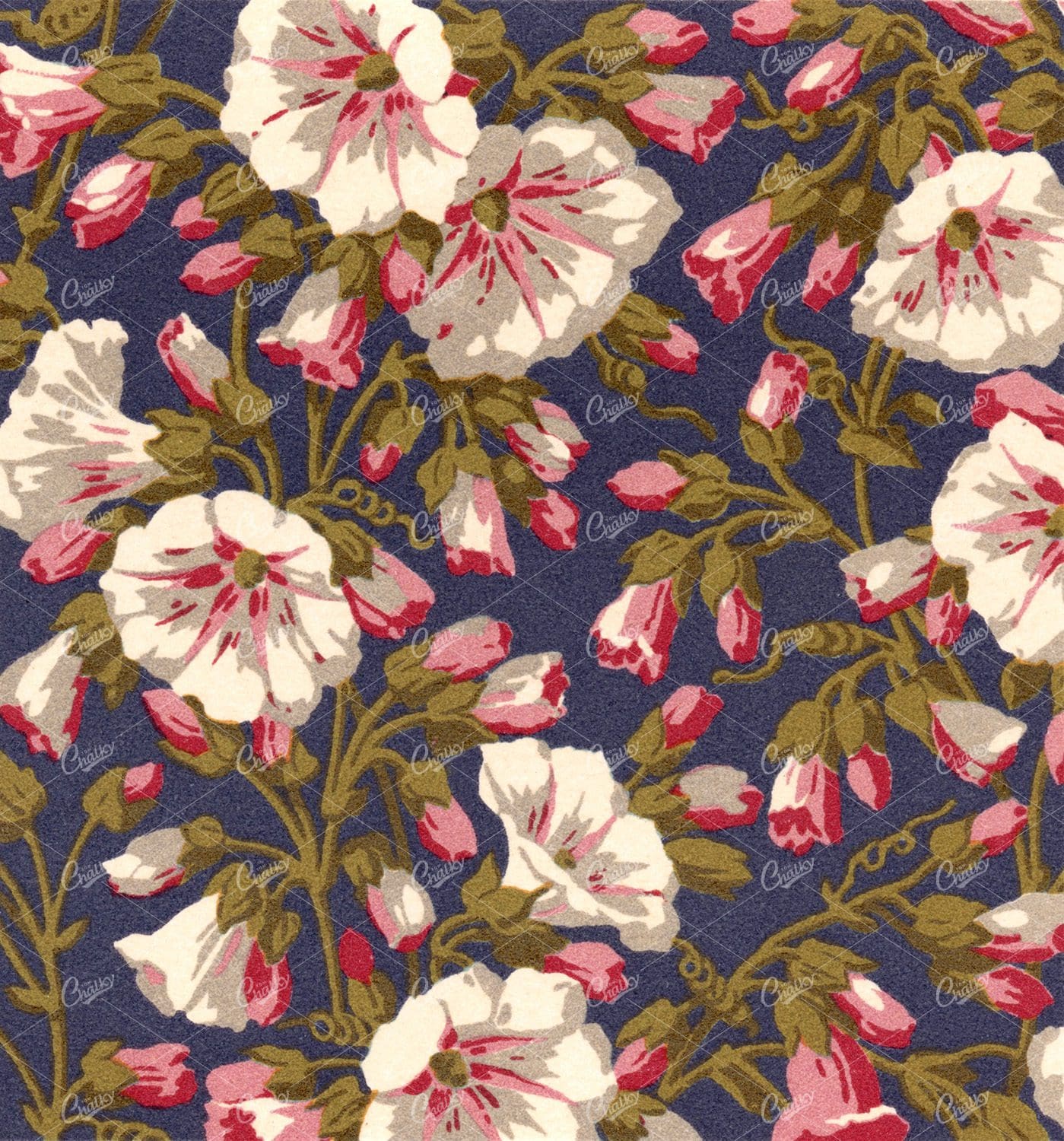 Vintage Floral Pattern Background - Botanical Pattern No.4