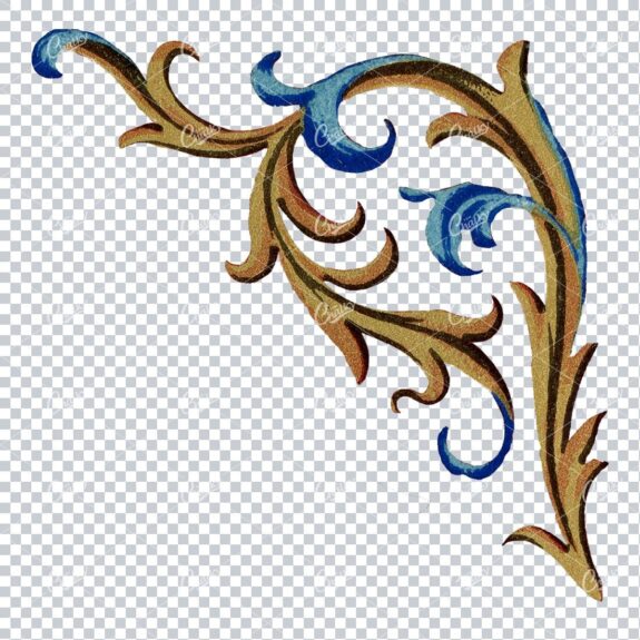 Detailed Flourished Botanical Illustration - Design Element No.2