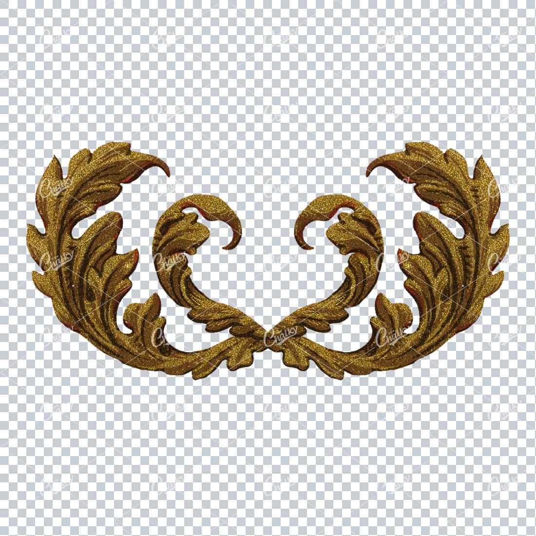 Detailed Flourished Botanical Illustration - Design Element No.10