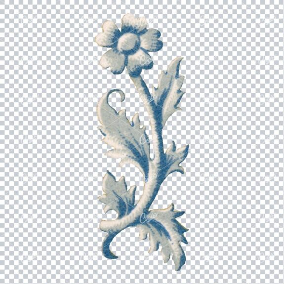 Flourished Botanical Illustration - Design Element No.1
