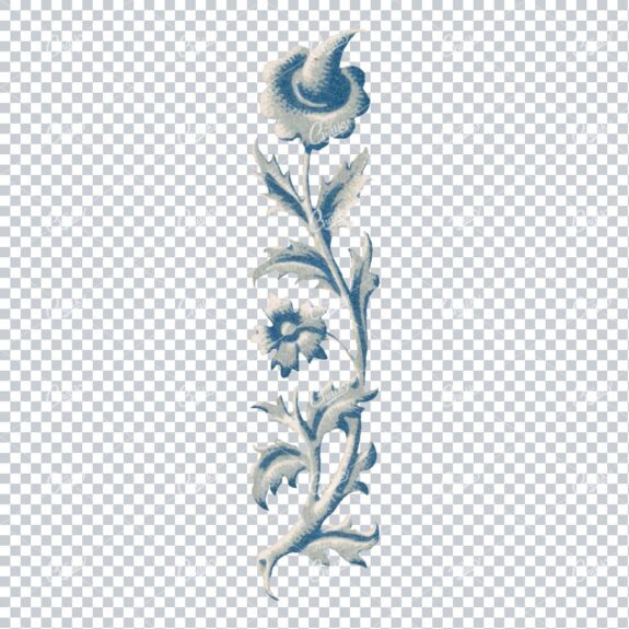 Flourished Botanical Illustration - Design Element No.2