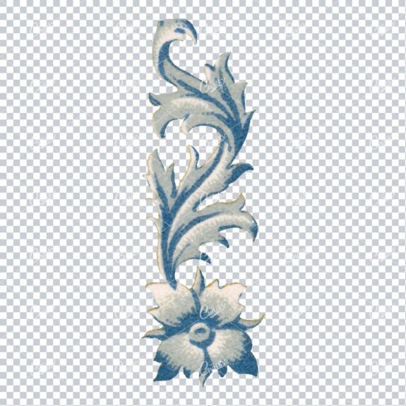 Flourished Botanical Illustration - Design Element No.7