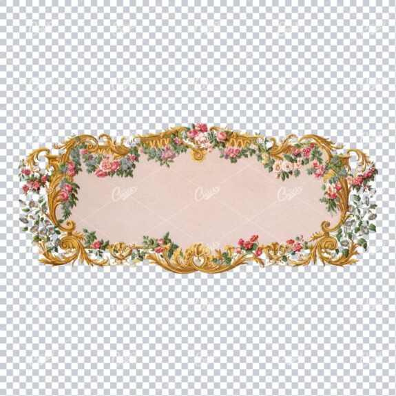 Stunning Gold Flourished Floral Wrapped Border / Frame No.2