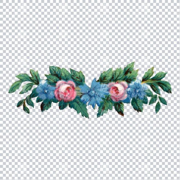 Vintage Hand Painted Rose / Floral / Botanical Design No.11