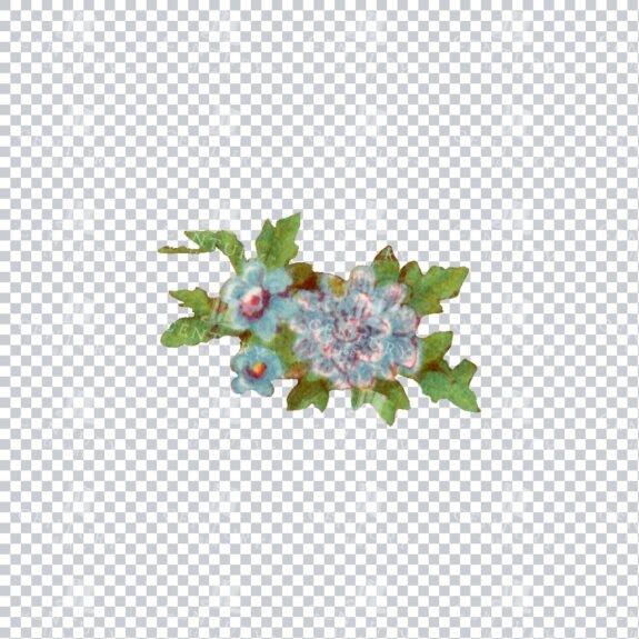 Vintage Hand Painted Rose / Floral / Botanical Design No.14