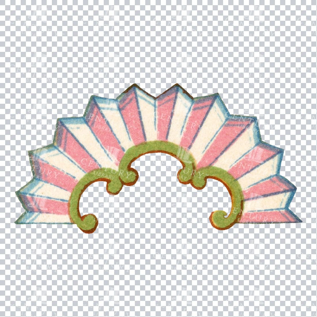 Vintage Design PNG Image - Fan Top Border Design