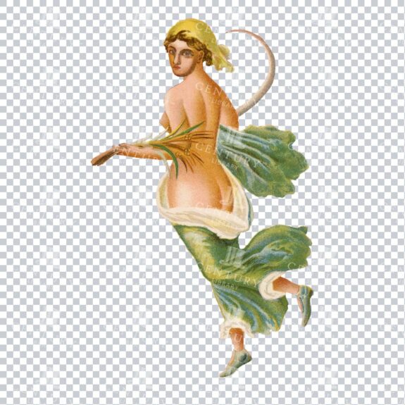 Vintage Color Illustration of a Woman No.4