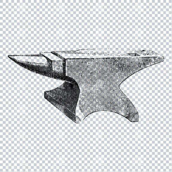 Line Art PNG Illustration - Anvil