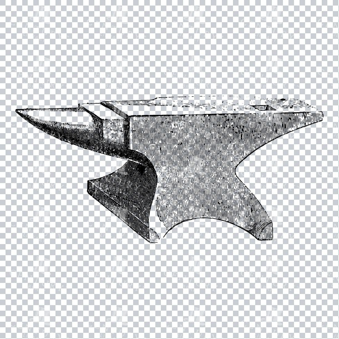 Line Art PNG Illustration - Anvil