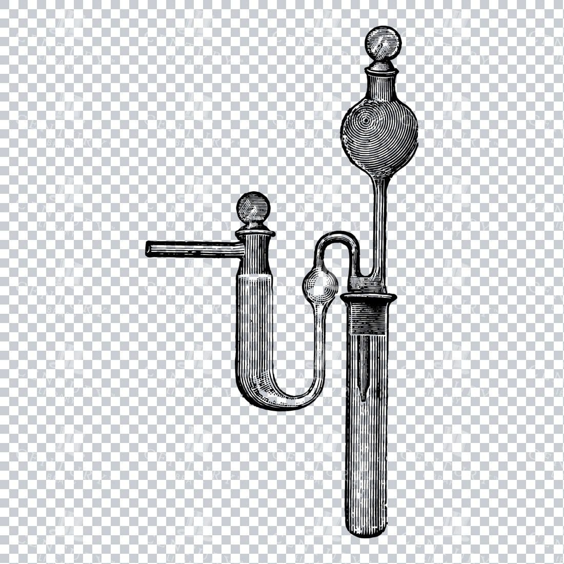 Line Art PNG Illustration -Science Apparatus No.1