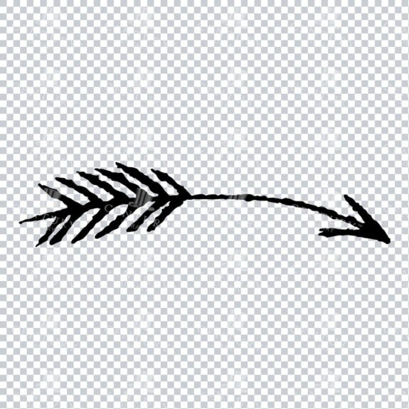 Line Art PNG Illustration - Hand Drawn Arrow No.1