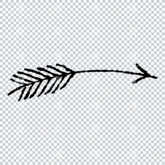 Line Art PNG Illustration - Hand Drawn Arrow No.3