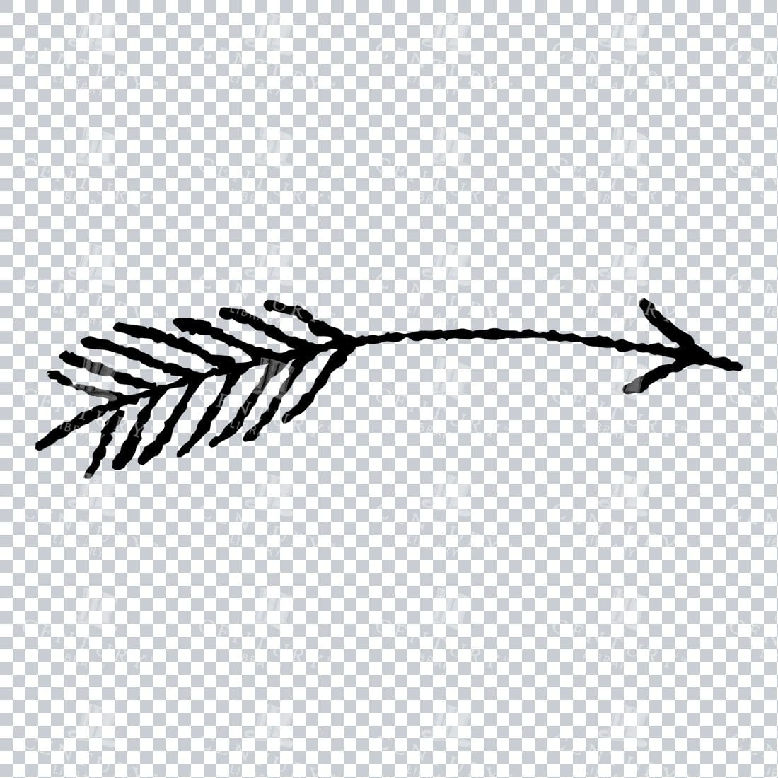 Line Art PNG Illustration - Hand Drawn Arrow No.3