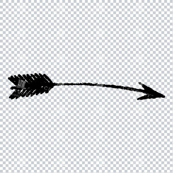 Line Art PNG Illustration - Hand Drawn Arrow No.4