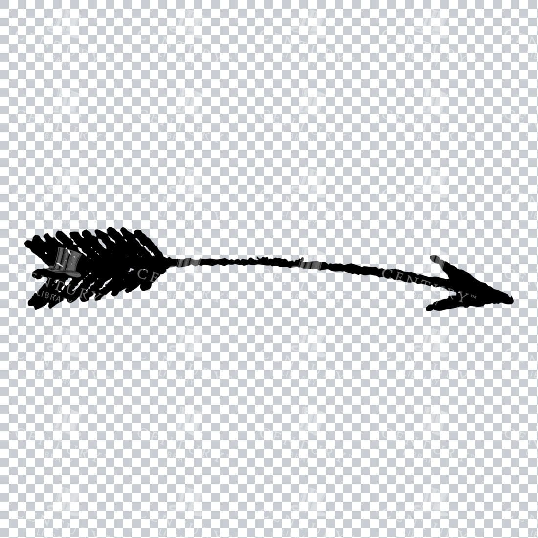 Line Art PNG Illustration - Hand Drawn Arrow No.4