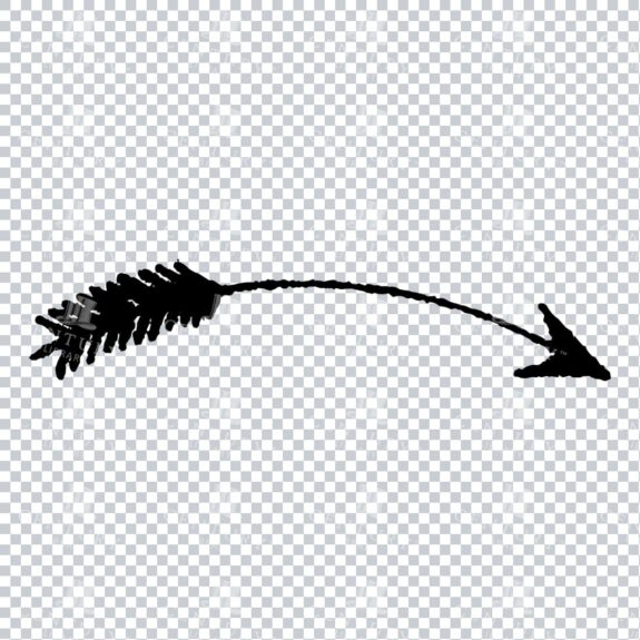 Line Art PNG Illustration - Hand Drawn Arrow No.5