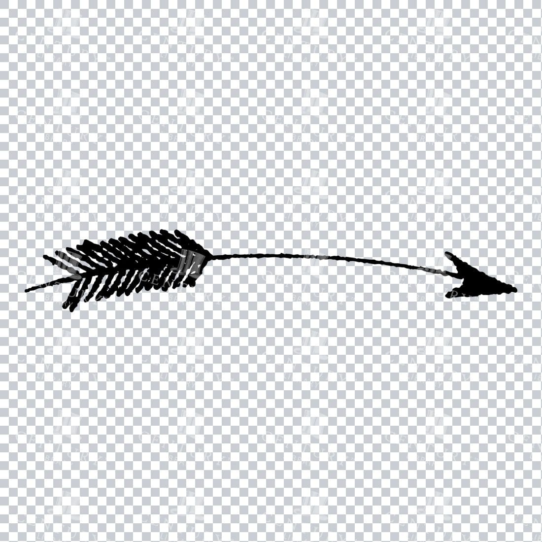 Line Art PNG Illustration - Hand Drawn Arrow No.6