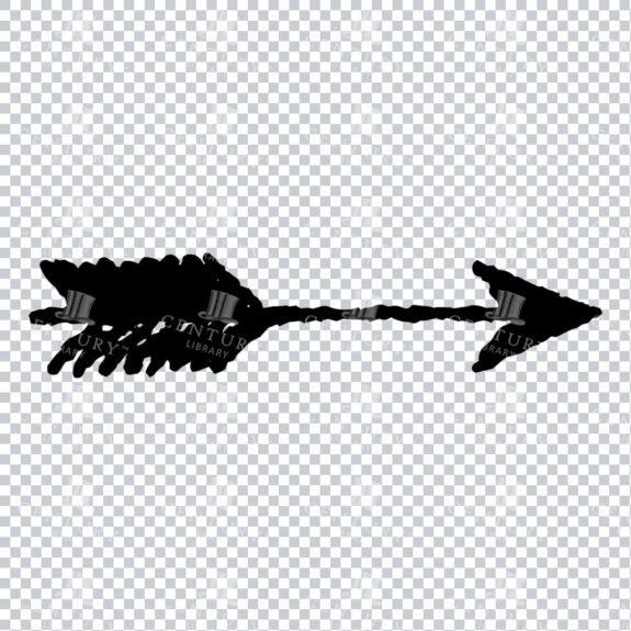 Line Art PNG Illustration - Hand Drawn Arrow No.7