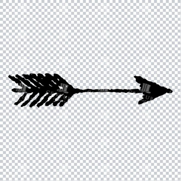 Line Art PNG Illustration - Hand Drawn Arrow No.8