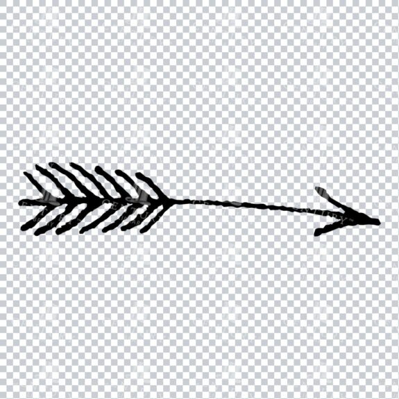 Line Art PNG Illustration - Hand Drawn Arrow No.11