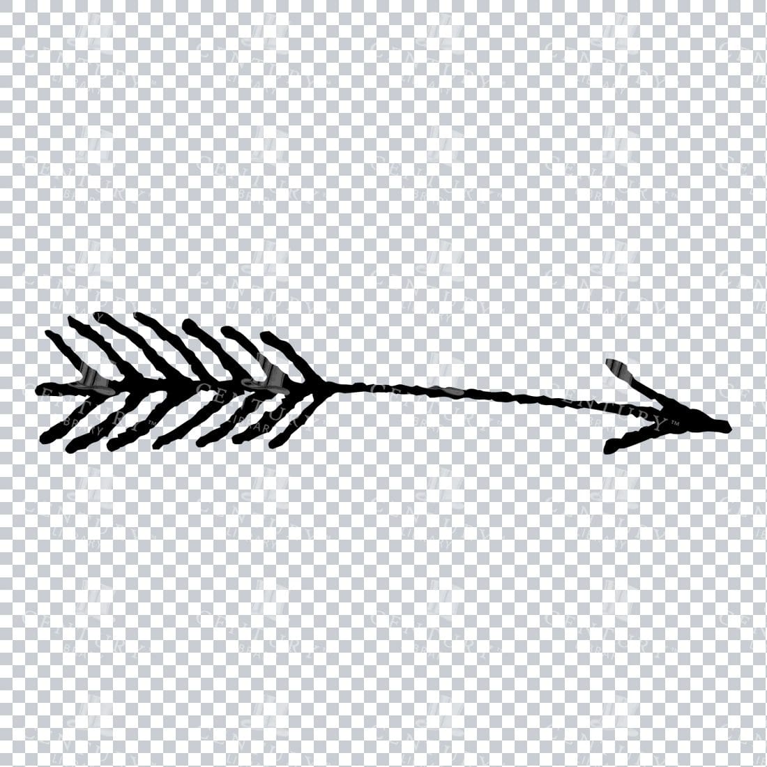Line Art PNG Illustration - Hand Drawn Arrow No.11