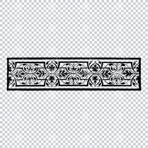Vintage Decorative PNG Illustration - Banner / Frame / Frise No.1