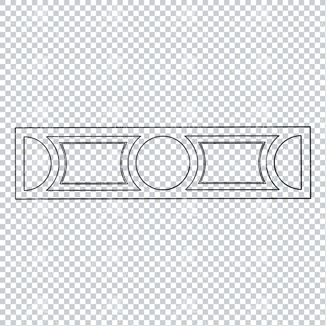 Vintage Decorative PNG Illustration - Banner / Frame / Frise No.2
