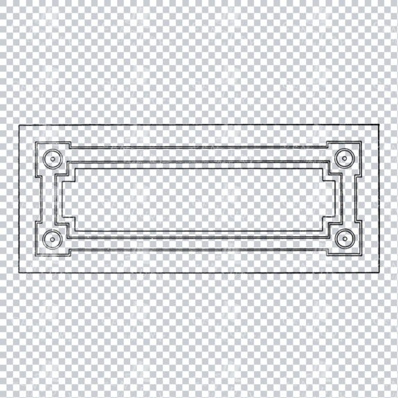 Vintage Decorative PNG Illustration - Banner / Frame / Frise No.3
