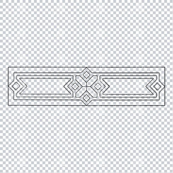 Vintage Decorative PNG Illustration - Banner / Frame / Frise No.4
