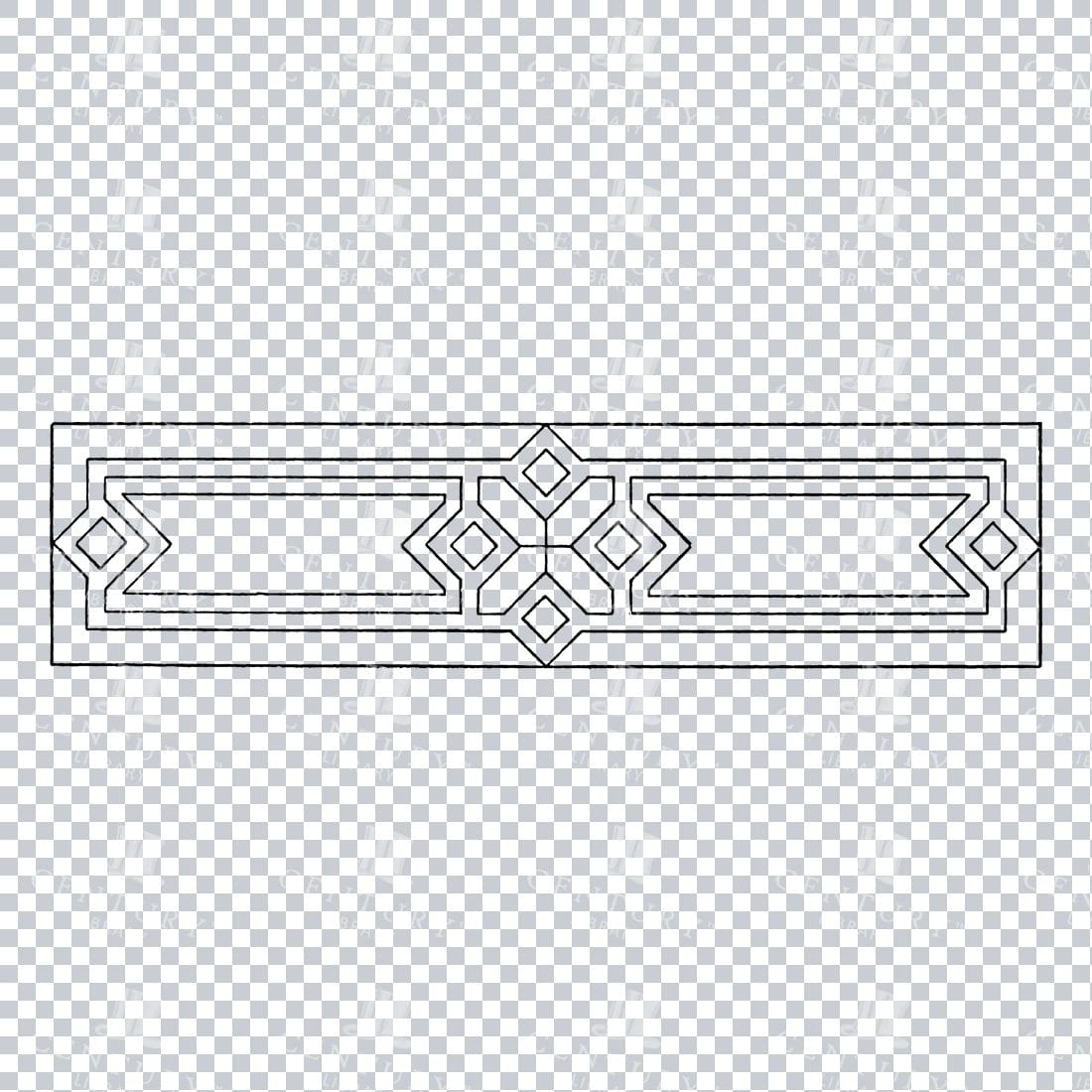 Vintage Decorative PNG Illustration - Banner / Frame / Frise No.4
