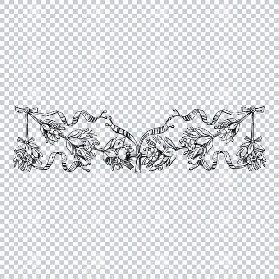 Vintage Decorative PNG Illustration - Banner / Frame / Frise No.5